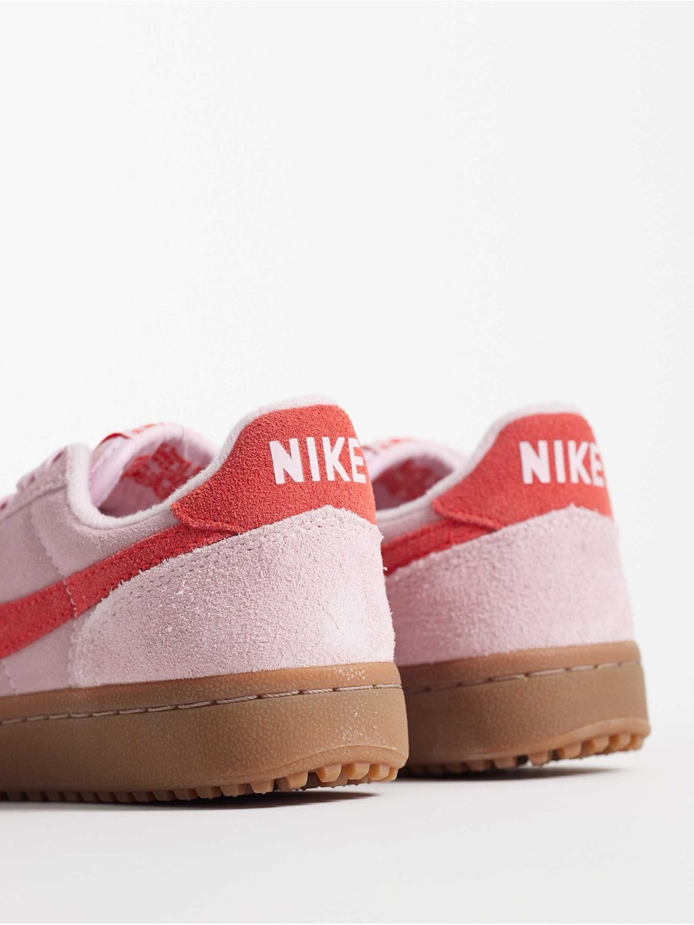 NEW Nike Pink and Coral Suede Women's Sneakers - Picture 2 of 16